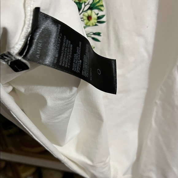 AMIRI White Tee with Botanical Graphic - Picture 2 of 4
